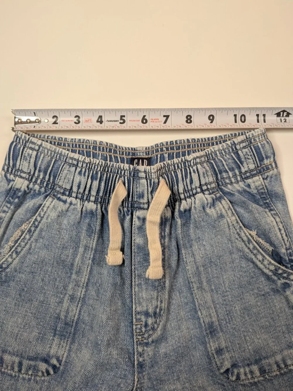 Gap Girls Easy Pull-On Jeans Size 10 Light Wash Relaxed Baggy Denim